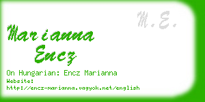 marianna encz business card
